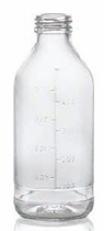 500 ml plasmafles, helder, type 1 geblazen glas