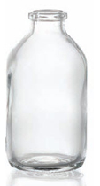 50 ml Aerosolflacon, helder, type 3 geblazen glas