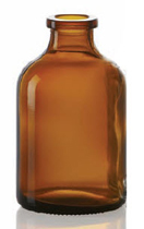 50 ml injectieflacon, amber, type 3 geblazen glas